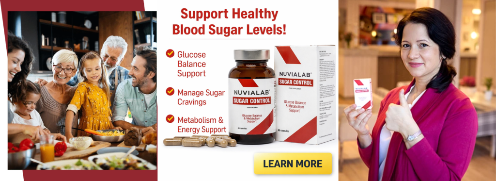 “NuviaLab Sugar Control capsules promoting stable blood sugar levels”