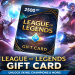 League of Legends gift card featuring iconic in-game artwork, usable to purchase skins, champions, and other content in the game