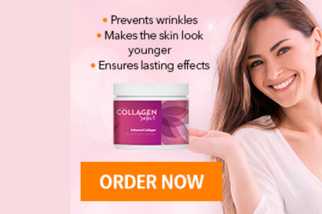 Collagen Select daily collagen supplement supporting skin firmness, joint flexibility, and healthy aging.